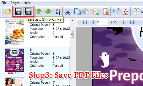 Delete PDF pages manually as you like by using A-PDF Page Master