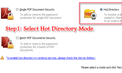 encrypt PDF files automatically