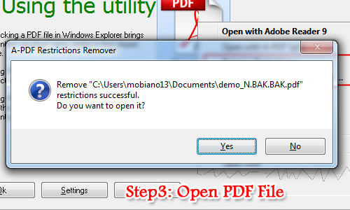 remove password and restrictions from protected PDF