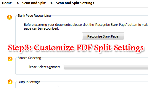 recognize blank page in PDF and set it as split tag