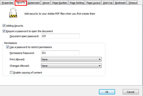 add password to created PDF file while converting Word to PDF with A-PDF Word to PDF3 