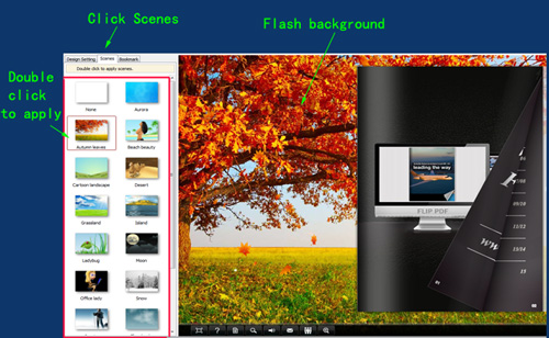 add flash animation background for flip book