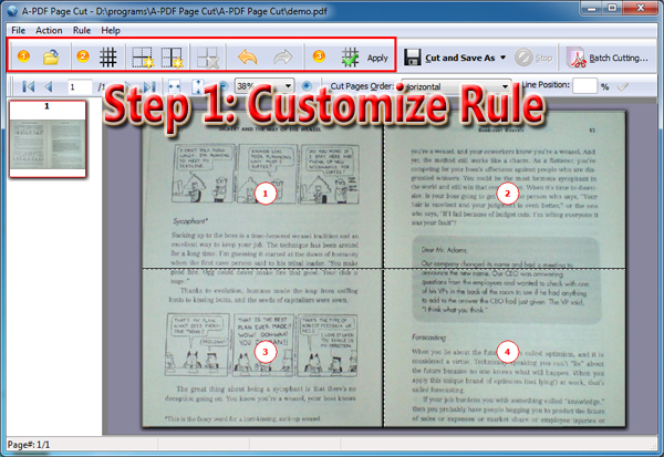 customize cutting rule