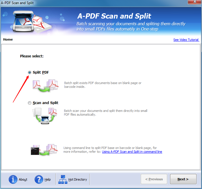 How to split your PDF file based on the blank page with A-PDF Scan and Split?
