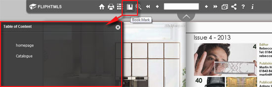 How to create bookmark for Page Flip Digital eBook