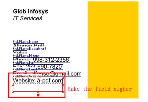a-pdf data extract higher field