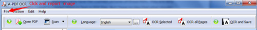 extract text content from image file by using A-PDF OCR1