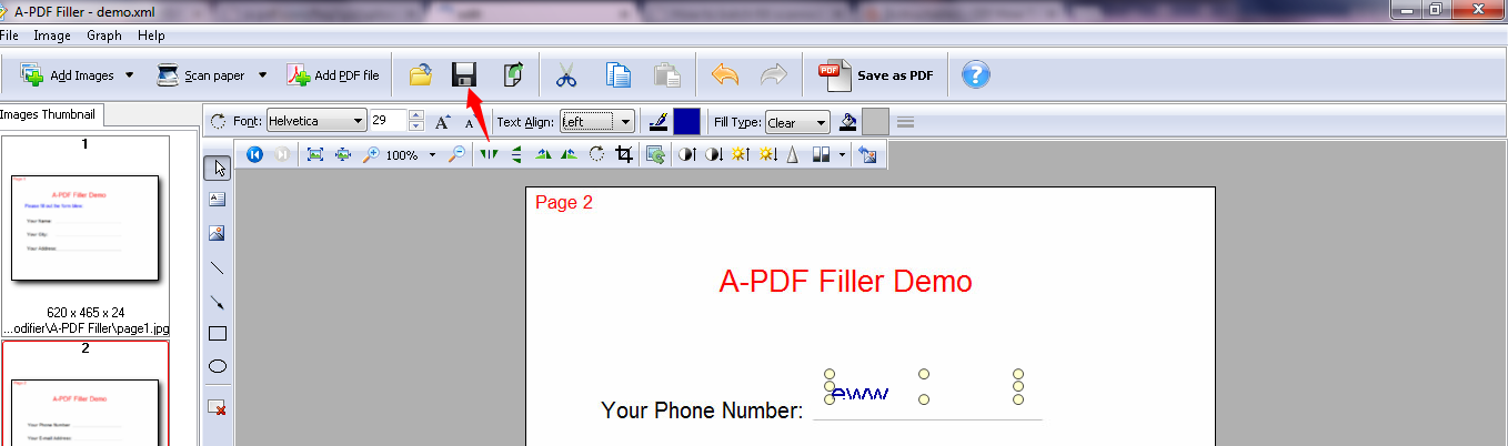 pdf form filler increases in size