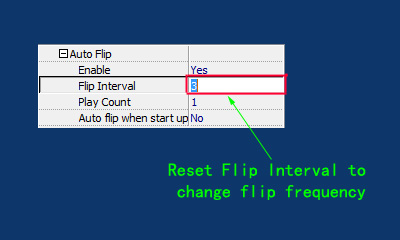 set flip interval for the flipbook in auto flip mode