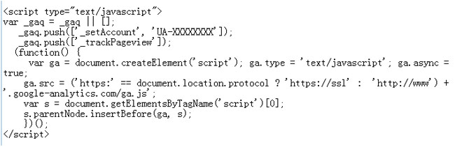 add Google Analytics tracking code script