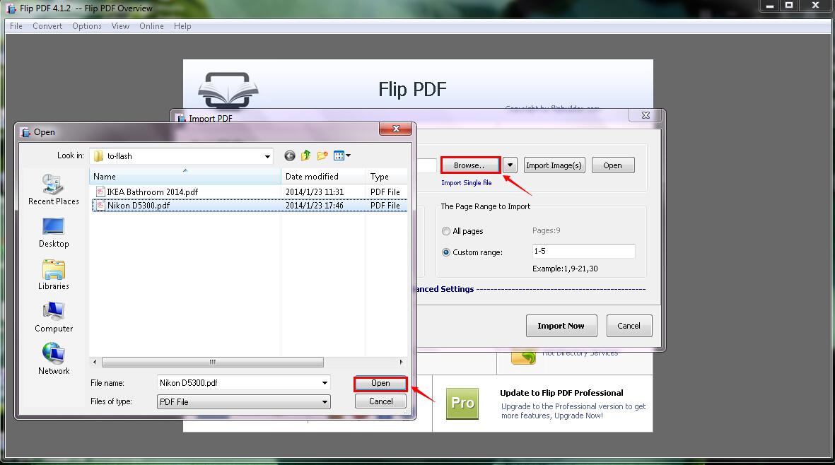 Can I select different render engines to import PDF files to A-PDF to Flash?
