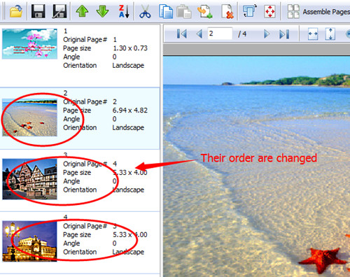 reorder PDF page manually while using A-PDF Page Master2