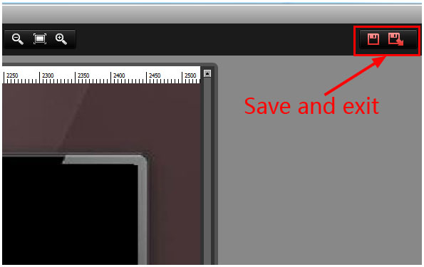 save and exit page editor