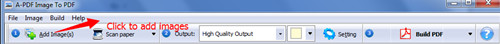 scan paper document to PDF file by using A-PDF Image to PDF1.1