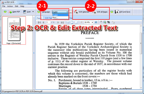 ocr scanned document