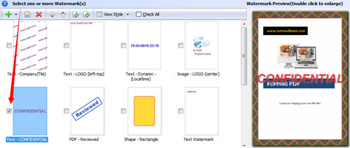 select page ranges to stamp watermark with A-PDF Watermark2