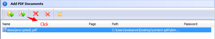 split a password protected PDF file by using A-PDF Content Splitter1