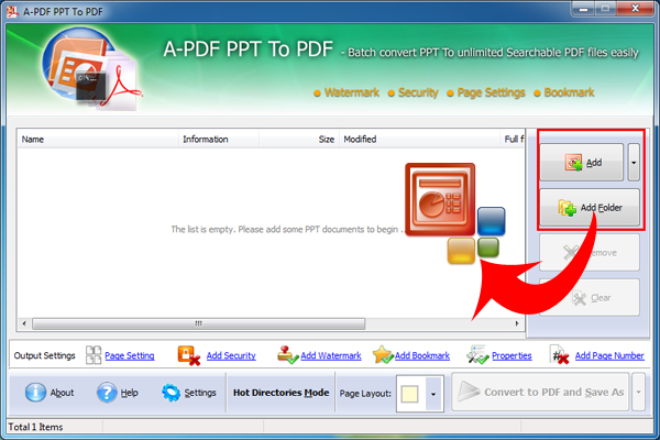 add MS PPT for converting Word to PDF and add watermark to it