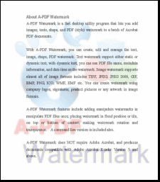 Add background image into PDF using A-PDF Watermark