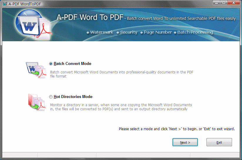 A-PDF Word to PDF software