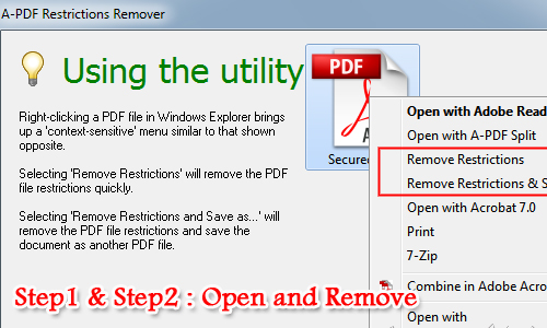 remove password and restrictions from protected PDF