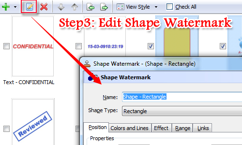 add a shape watermark to PDF