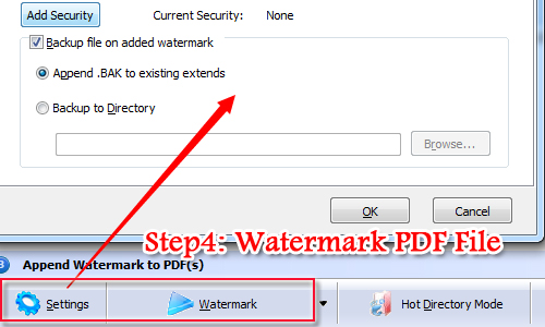add a shape watermark to PDF
