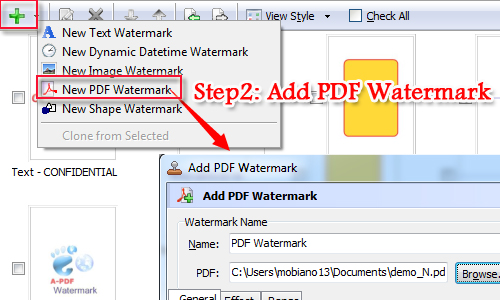 add a PDF watermark to PDF file