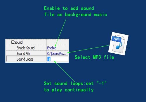 set sound loops as forever play