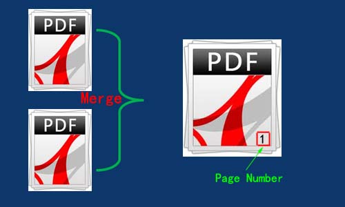 add page number to merged pdf files without page number