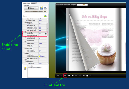 enable print function to allow readers to print out the flipbook