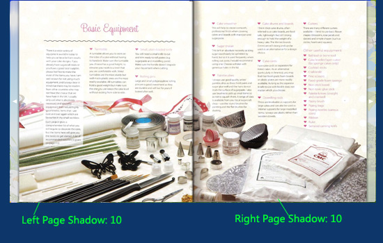 page shadow setting