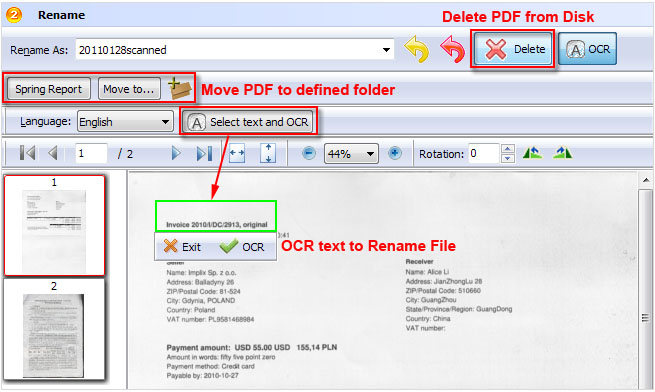 a-pdf preview and move manage files with viewing text