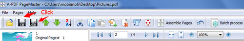 reorder PDF page manually while using A-PDF Page Master3