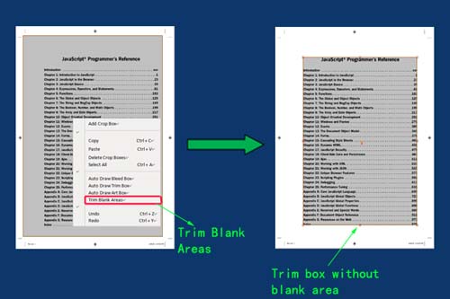 crop pdf and trim blank area